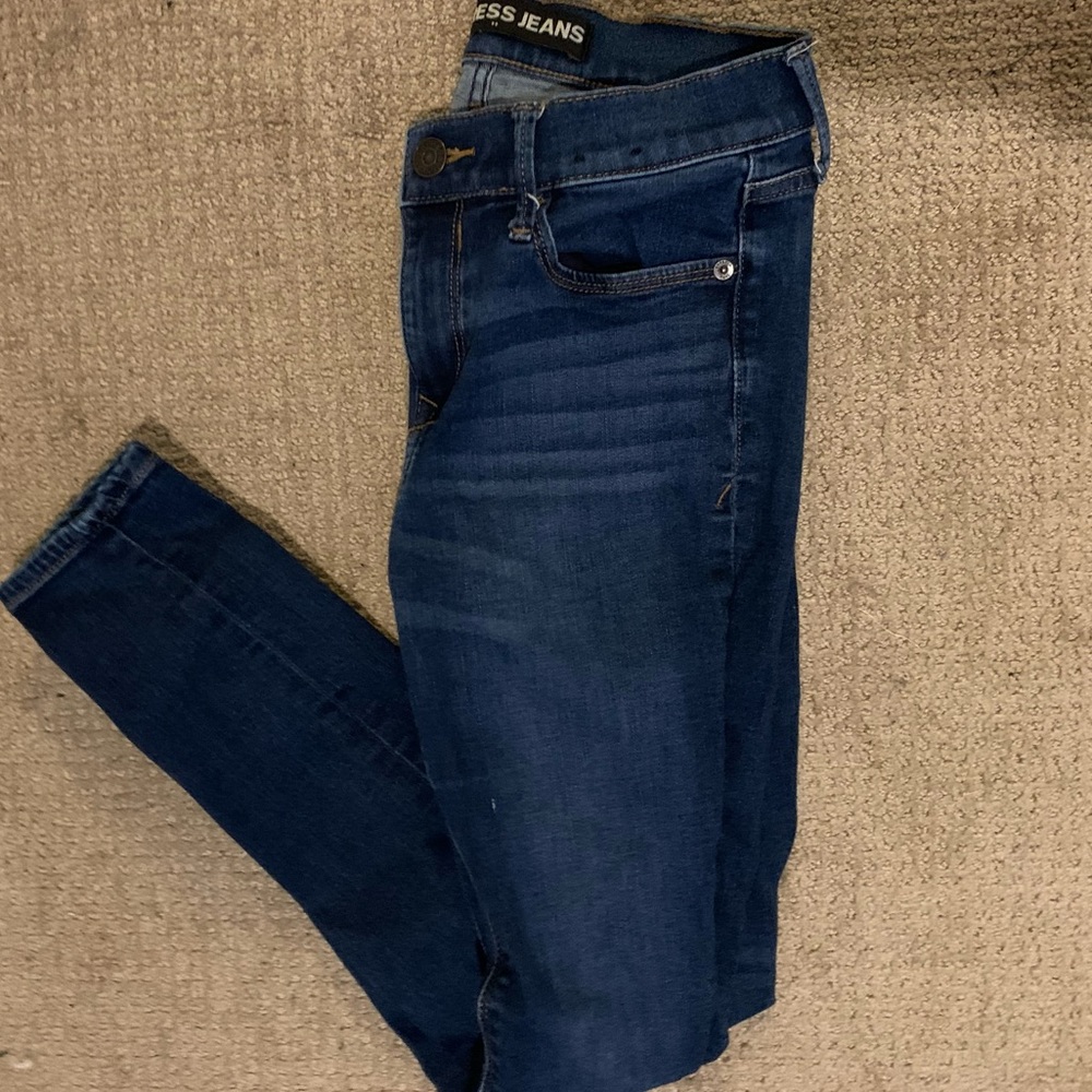 Express Mid Rise Dark Wash Jeggings